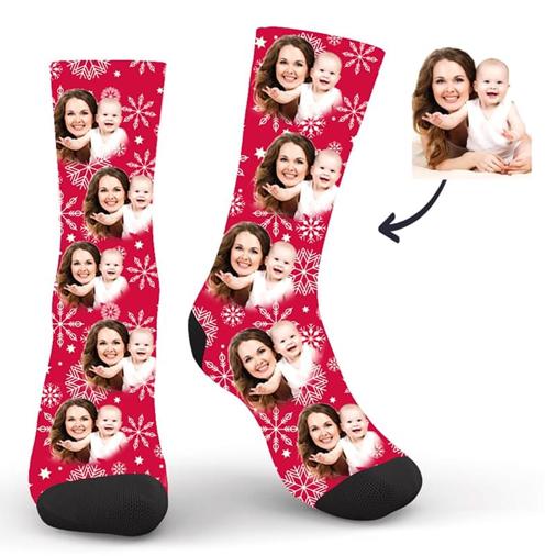 Women Custom Red Socks